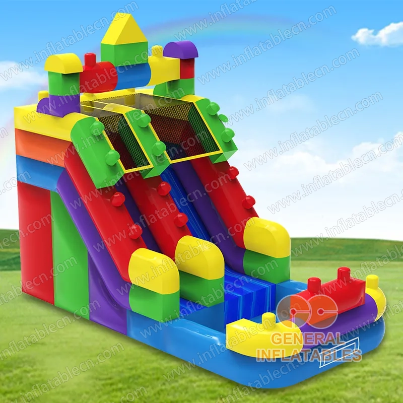 Building block water slide